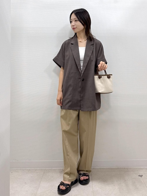 【美品】ROPÉ PICNIC シアーハーフスリーブジャケット シアーハーフスリーブジャケット セットアップ[品番