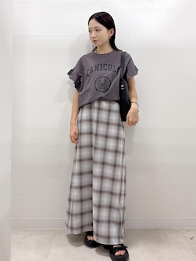 「Tシャツ/カットソー」｜ののさん（レディース・151cm）の夏コーディネート