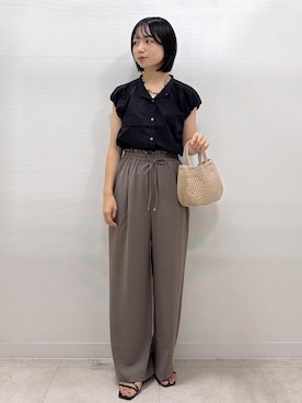 「ROPE' PICNIC（ロペピクニック）のアイテム」を使った、ののさん（レディース・151cm）の夏コーディネート