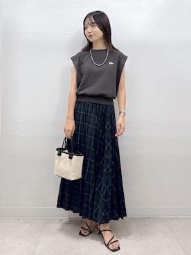 「アイテム（スカート）」を使った、ののさん（レディース・151cm・20代）の夏コーディネート