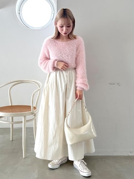 「ROPE' PICNIC（ロペピクニック）のアイテム」を使った、ののさん（レディース・151cm）の冬コーディネート
