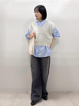 「アイテム（ローファー）」を使った、ののさん（レディース・151cm・20代）の秋コーディネート
