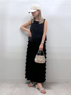 「ロング」｜「アイテム（帽子）」を使った、ののさん（レディース・151cm）の夏コーディネート
