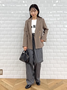 「アイテム（チノパンツ）」を使った、ののさん（レディース・151cm）の夏コーディネート