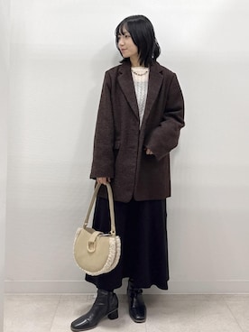 「ROPE' PICNIC（ロペピクニック）のアイテム」を使った、ののさん（レディース・151cm）の秋コーディネート