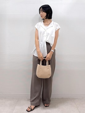 「ROPE' PICNIC（ロペピクニック）のアイテム」を使った、ののさん（レディース・151cm）の夏コーディネート