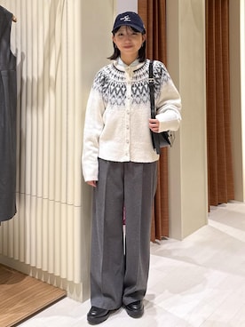 「アイテム（カーディガン/ボレロ）」を使った、ののさん（レディース・151cm・20代）の秋コーディネート