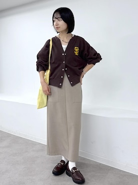 「アイテム（カーディガン/ボレロ）」を使った、ののさん（レディース・151cm・20代）の夏コーディネート