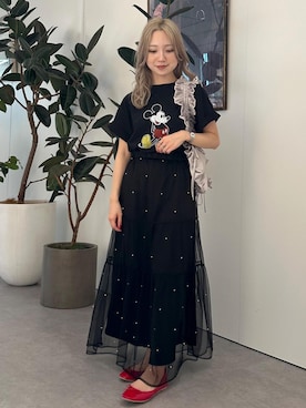 「ロング」｜「アイテム（バレエシューズ）」を使った、ののさん（レディース・151cm）の夏コーディネート