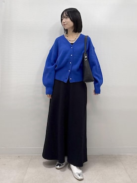 「アイテム（カーディガン/ボレロ）」を使った、ののさん（レディース・151cm・20代）の秋コーディネート