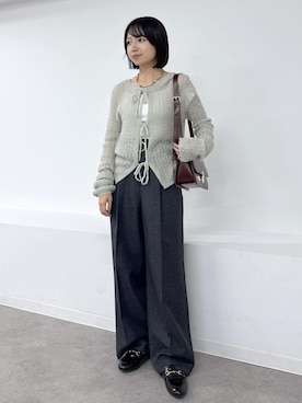 「アイテム（スラックス）」を使った、ののさん（レディース・151cm・20代）の秋コーディネート