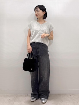 「アイテム（ベスト）」を使った、ののさん（レディース・151cm・20代）の夏コーディネート