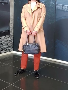 「JOSEPH（ジョセフ）のアイテム（パンツ）」を使った、yukanjpwさん（レディース・166cm）の秋コーディネート