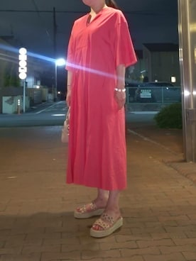 「TICCA（ティッカ）のアイテム（ワンピース）」を使った、yukanjpwさん（レディース・166cm）の夏コーディネート