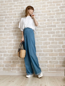 「LE SOUK（ルスーク）のアイテム」を使った、asu＊さん（レディース・155cm）の夏コーディネート