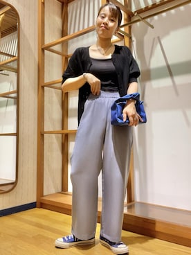 「アイテム（カーディガン/ボレロ）」を使った、Yuriさん（レディース・159cm）の夏コーディネート