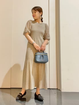 「ROPE' PICNIC（ロペピクニック）のバニティショルダーバッグ（ショルダーバッグ）」を使った、Yuriさん（レディース・159cm）の秋コーディネート