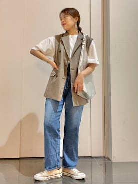 「DISCUS（ディスカス）のアイテム」を使った、Yuriさん（レディース・159cm）の秋コーディネート
