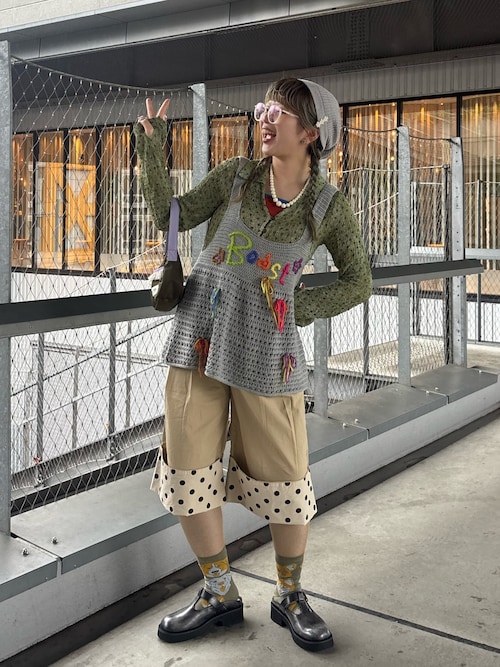 ぽこぽこポップコーンスキッパーシャツ