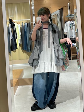 「HELLO.SANFRANCISCO（ハローサンフランシスコ）のアイテム」を使った、こめちゃんさん（レディース・160cm）の夏コーディネート