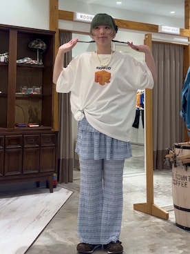「ラフスタイル」｜こめちゃんさん（レディース・160cm）の夏コーディネート