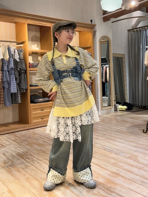 【HELLO.SANFRANCISCO/ハローサンフランシスコ】ビッグカラーボーダーポロニット