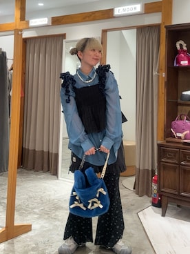 「CIAOPANIC（チャオパニック）のアイテム」を使った、こめちゃんさん（レディース・160cm）の秋コーディネート