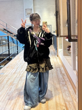 「RePRODUCTION LABEL（リプロダクションレーベル）のアイテム」を使った、こめちゃんさん（レディース・160cm）の春コーディネート