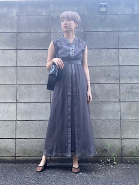 「OZOC（オゾック）のアイテム（パンプス）」を使った、りかさん（レディース・157cm）の夏コーディネート