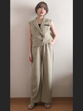 「REDYAZEL（レディアゼル）のアイテム（フォーマルスーツ/小物）」を使った、りかさん（レディース・157cm）の夏コーディネート
