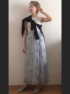 「H&M（エイチ・アンド・エム）のアイテム（タンクトップ）」を使った、りかさん（レディース・157cm）の夏コーディネート