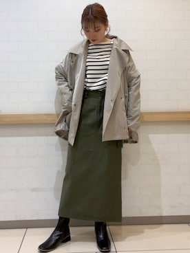 「AMERICAN HOLIC」｜「アイテム（ブルゾン）」を使った、rikacoさん（レディース・160cm）の冬コーディネート