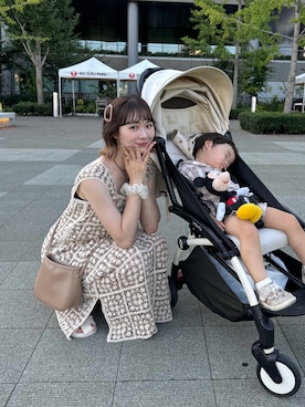 「アイテム（バレッタ/ヘアクリップ）」を使った、ちょこびさん（レディース・154cm）の夏コーディネート