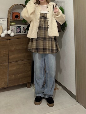 「アイテム（その他トップス）」を使った、ちょこびさん（レディース・154cm）の秋コーディネート