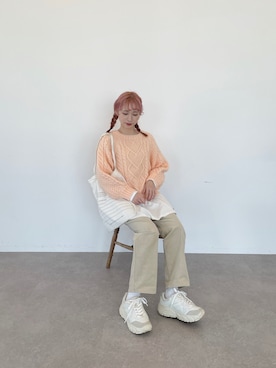 「SLURR（スラ―）のアイテム」を使った、ちょこびさん（レディース・154cm）の秋コーディネート