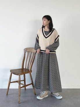 「SLURR（スラ―）のアイテム」を使った、ちょこびさん（レディース・154cm）の冬コーディネート
