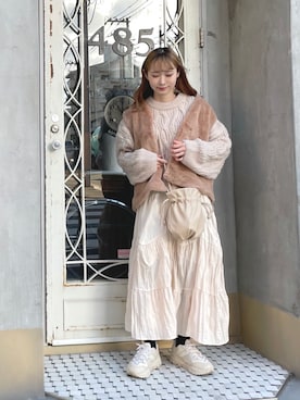 「SLURR（スラ―）のアイテム」を使った、ちょこびさん（レディース・154cm）の冬コーディネート