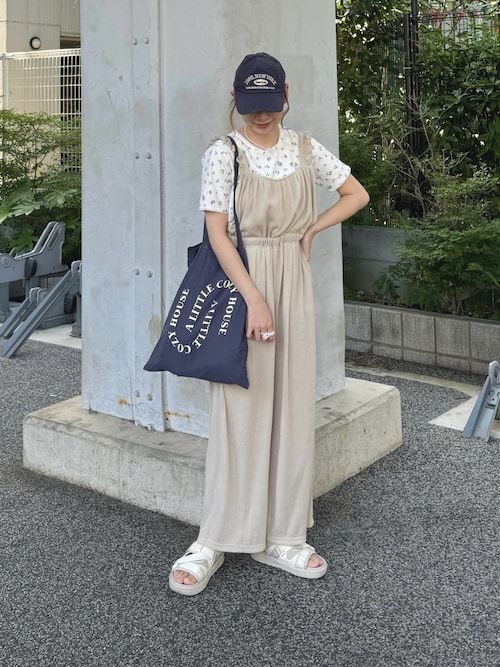 2サイズ展開/低身長サイズ/着丈調節可】フリルサロペット