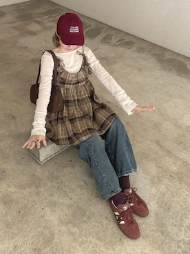 「アイテム（その他トップス）」を使った、ちょこびさん（レディース・154cm）の秋コーディネート