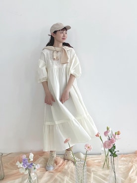 「SLURR（スラ―）のアイテム」を使った、ちょこびさん（レディース・154cm）の春コーディネート