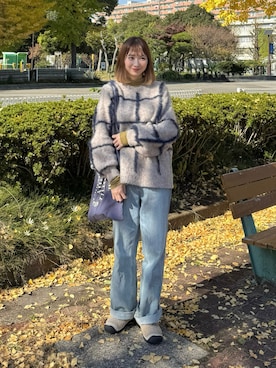 「アイテム（スリッポン）」を使った、ちょこびさん（レディース・154cm）の秋コーディネート