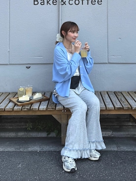 「GU（ジーユー）のアイテム」を使った、ちょこびさん（レディース・154cm）の春コーディネート