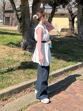 「DISCOAT（ディスコート）のアイテム」を使った、ちょこびさん（レディース・154cm）の春コーディネート