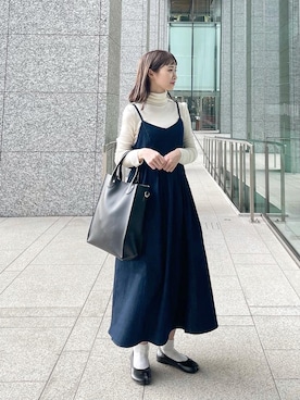 「SLURR（スラ―）のアイテム」を使った、ちょこびさん（レディース・154cm）の冬コーディネート