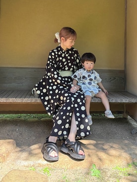 「アイテム（浴衣）」を使った、ちょこびさん（レディース・154cm）の夏コーディネート