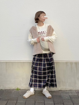 「KEEN（キーン）のアイテム」を使った、ちょこびさん（レディース・154cm）の冬コーディネート