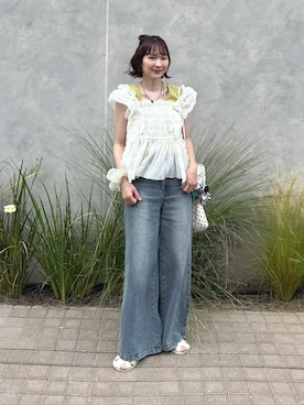 「coca（coca）（コカ）のアイテム」を使った、ちょこびさん（レディース・154cm）の夏コーディネート