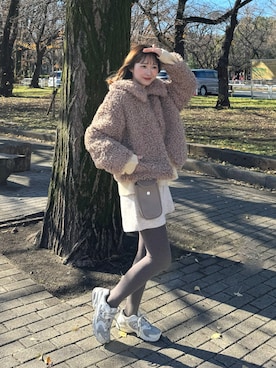 「無印良品（ムジルシリョウヒン）のアイテム」を使った、ちょこびさん（レディース・154cm）の冬コーディネート