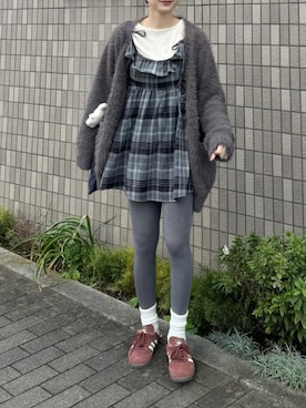 「アイテム（チュニック）」を使った、ちょこびさん（レディース・154cm）の秋コーディネート