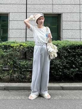 「GU（ジーユー）のアイテム」を使った、ちょこびさん（レディース・154cm）の夏コーディネート